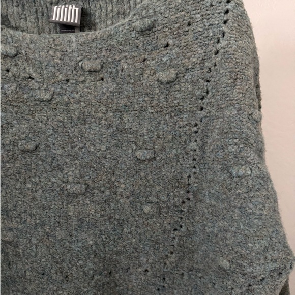 Lilith Light Blue Melange Knit Quirky Cozy 85% Merino Sweater - Picture 4 of 11